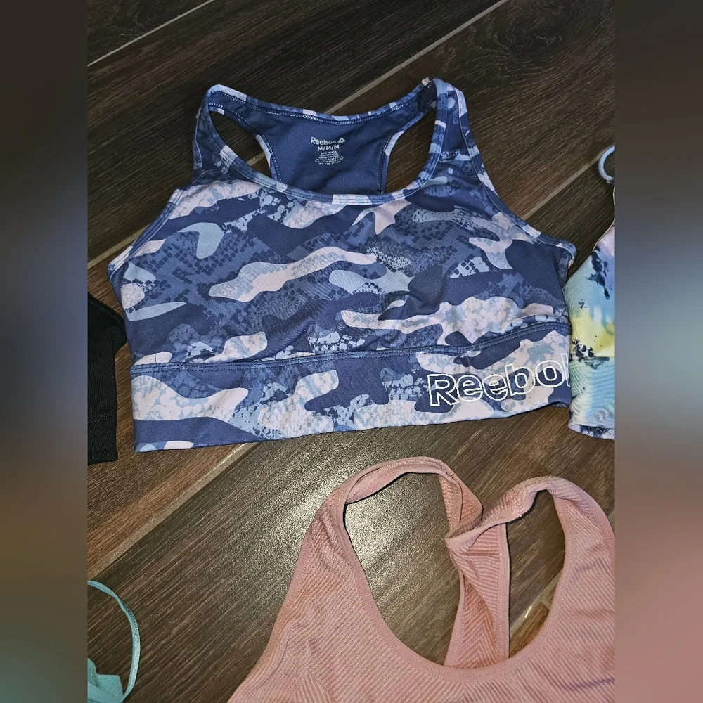 SPORTS BRA LOT OF 6 SZ MEDIUM PELOTON LULULEMON RYKA VS REEBOK - Picture 3 of 11